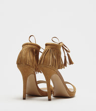 Fransen Sandalette braun back