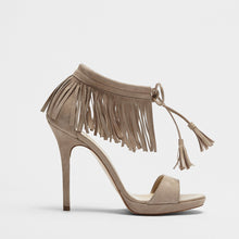 Fransen Sandalette Fenja taupe