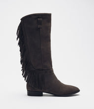 Fransenstiefel grau