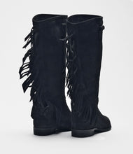 Fransenstiefel schwarz back