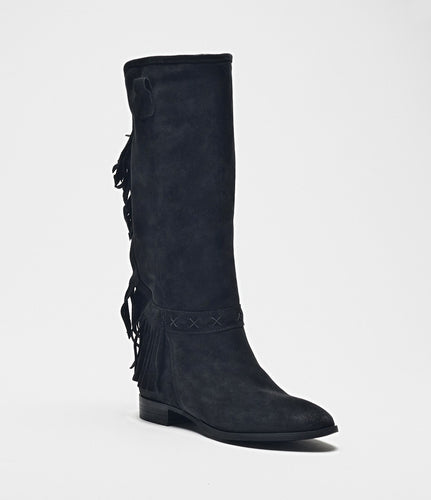 Fransenstiefel schwarz