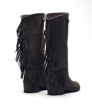 Fransenstiefel Fanny grau
