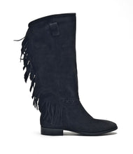 Fransenstiefel Fanny schwarz
