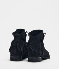 Fransenstiefelette schwarz back