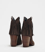 Fransenstiefelette braun back