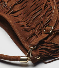 Fransentasche braun detail