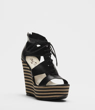 Keilsandalette schwarz side