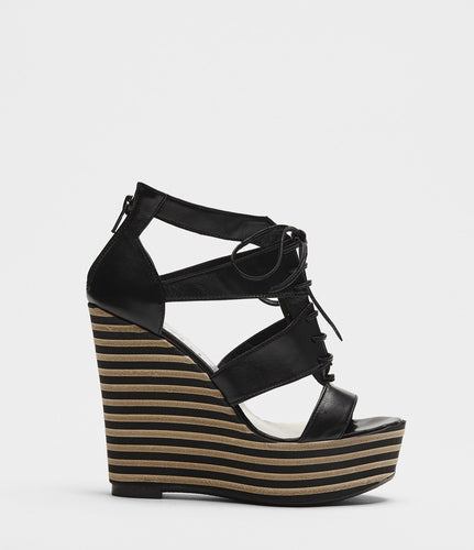 Keilsandalette schwarz