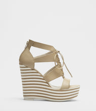 Keilsandalette beige