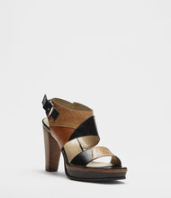 beige Plateau Sandalette