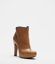 Plateau Stiefelette hellbraun side