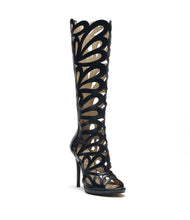 Cut Out Stiefel Stefania schwarz
