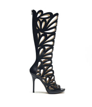 Cut Out Stiefel Stefania schwarz