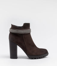 abend schuhe kette absatz braun