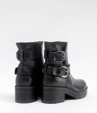 ankle boots echt leder rock schwarz