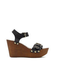 Plateau Riemchen Sandalette Letizia schwarz