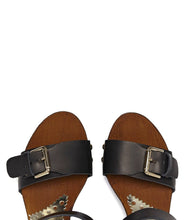 Plateau Riemchen Sandalette Letizia schwarz