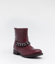 boots flach echt leder trend bordeaux