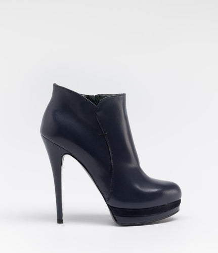 boots schuhe absatz schick elegant blau