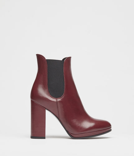 chelsea boots damen bordeaux side