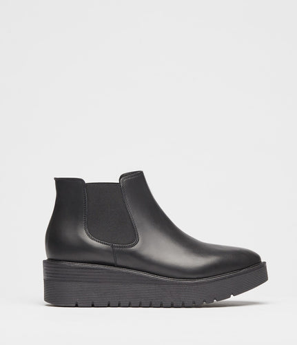 damen chelsea boots schwarz side