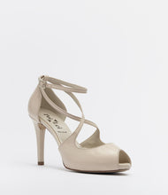 elegante schuhe damen riemchen leder beige