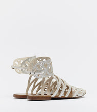 fesselsandalen sommer riemchen silber