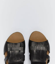 fransen sandale römersandalen schwarz