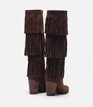Fransenstiefel Lea braun back