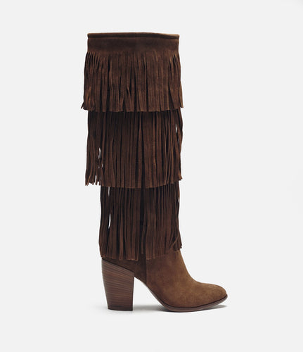 Fransenstiefel Lea braun side