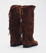 Fransenstiefel Fanny braun back