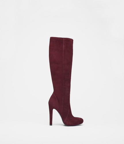 high heels stiefel bordeaux side