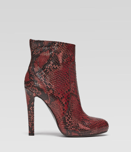 Rote High Heel Stiefelette Patricia elegant