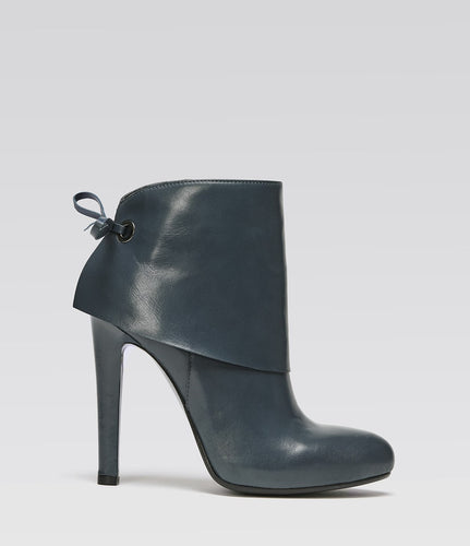 Blaue High Heel Stiefelette Sofia elegant