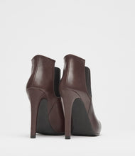 high heel stiefeletten dunkelbraun back