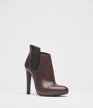high heel stiefeletten dunkelbraun front