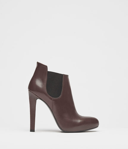 high heel stiefeletten dunkelbraun side