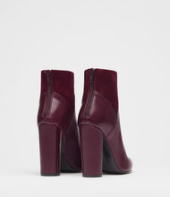 high heel stiefeletten bordeaux back
