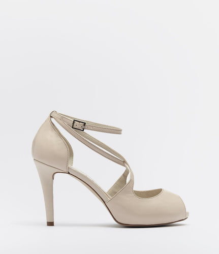 high heels damen pumps echtleder beige