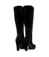 Wildleder Langschaftstiefel Luisa schwarz