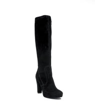 Wildleder Langschaftstiefel Luisa schwarz