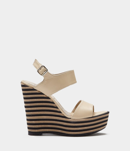 Keilabsatz Sandaletten Ilaria beige