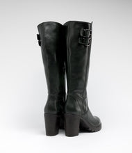 langschaft stiefel biker boot gruen