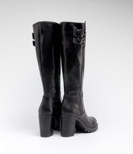 langschaft stiefel biker boot schwarz