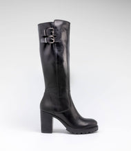 langschaft stiefel biker boot schwarz