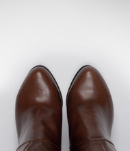 langschaft stiefel reißverschluss plateau highheel braun