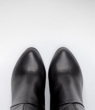 langschaft stiefel reißverschluss plateau highheel schwarz
