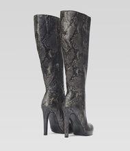 Graue Langschaftstiefel Janine feminin