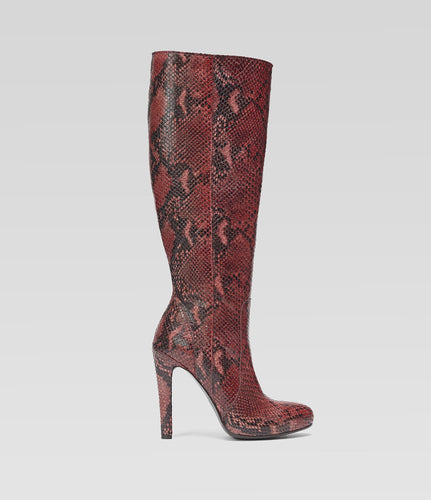 Rote Langschaftstiefel Janine schön