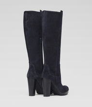 Blauer Langschaftstiefel Joana elegant